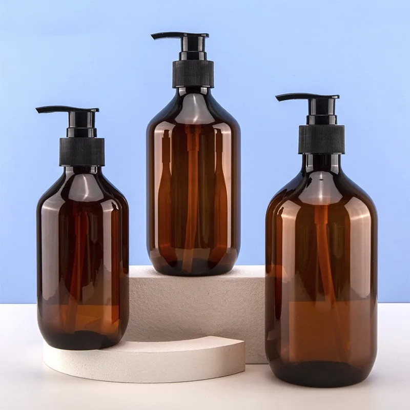 100/150/200/300/400/500ml Shampoo Refillable Bottles Pump Container Plastic Liquid Shampoo Shower Gel Bottles Home Bath Supply