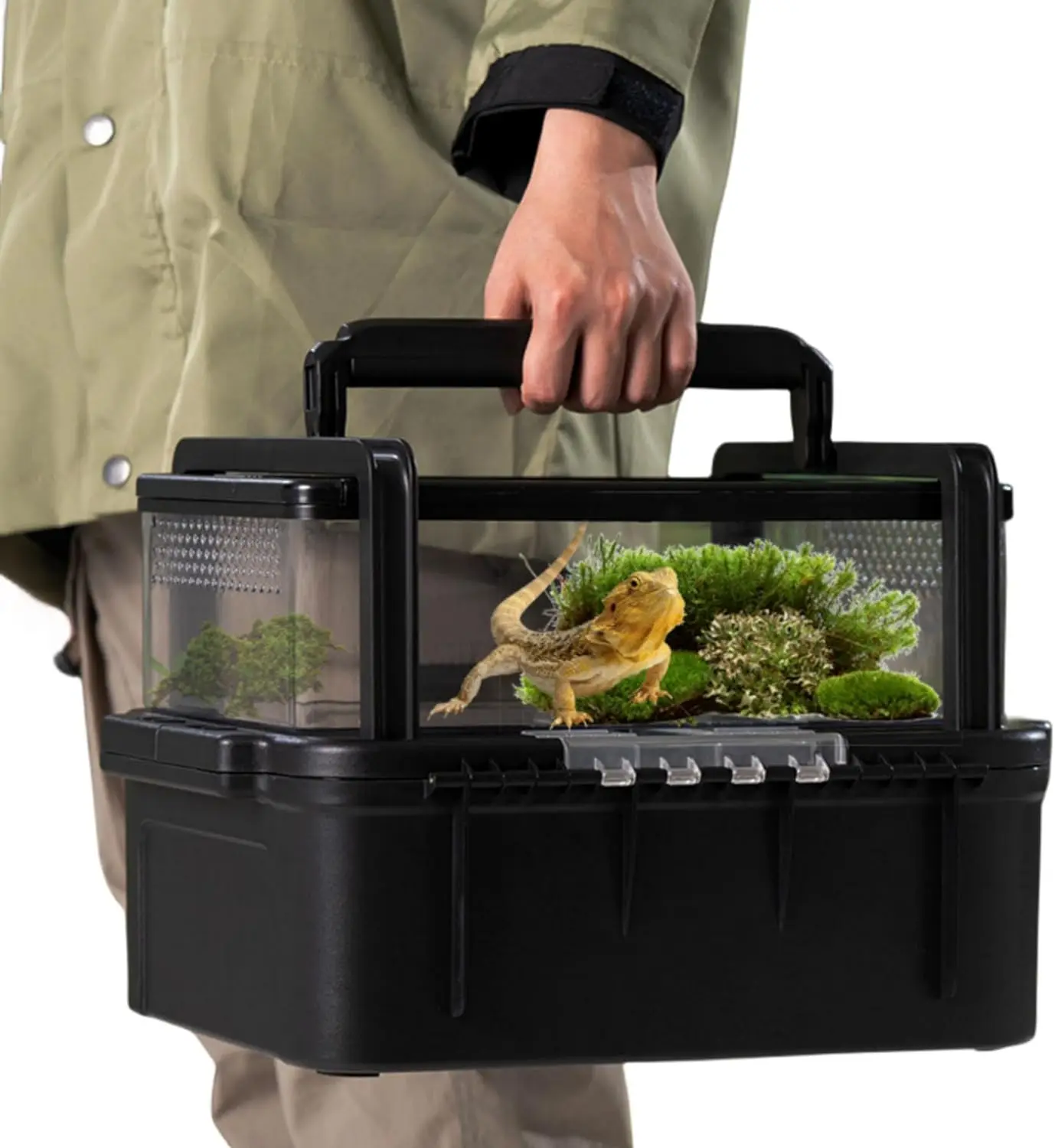 

Pet Carrier for Travel Amphibians Habitat Terrarium Kits Guinea Pig Carrier Lizard Rabbit Carrier Cage Spider Gecko Chameleon