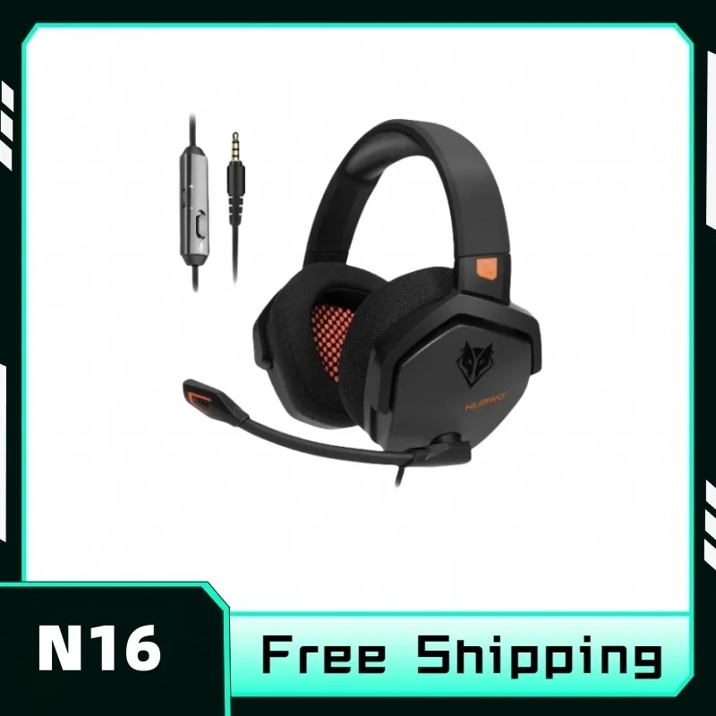 

NUBWO N16 Wired Gaming Headset Noise-cancelling Microphone 3.5-plug StereoSuitable PS5 PS4 Xbox One Switch PC Gaming Headset