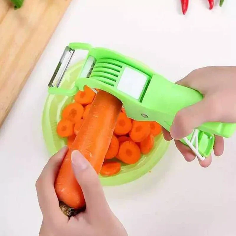 2-in-1 Multi-fonction Peeler Slicer Banana Cucumber Carrot Cutter Fruit Vegetable Slicer Salad Shredder Cutters Kitchen Gadgets