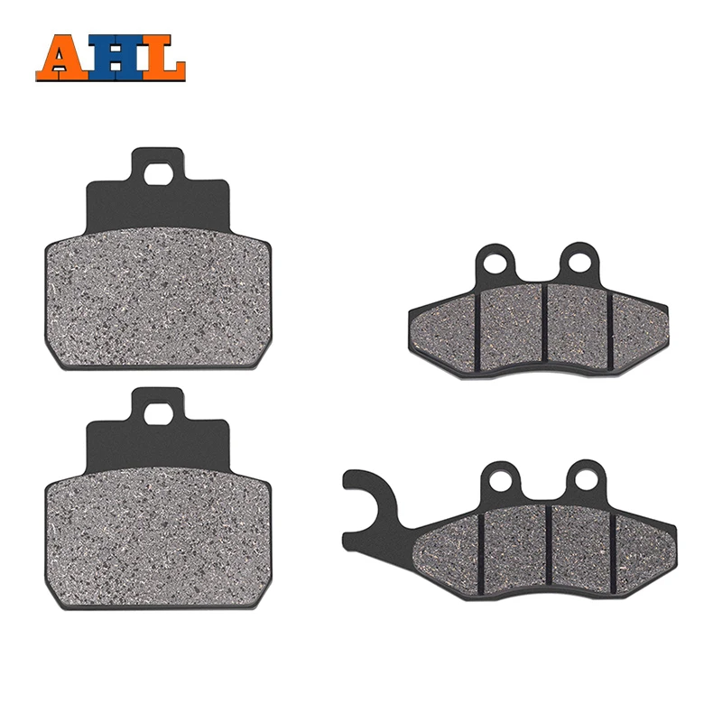 AHL Motorcycle Semi-Organic Metal Front and Rear Brake Pads For PIAGGIO X8 125 04-06 150 2007 250 ie 2005-2007 X9 250 2005-2006