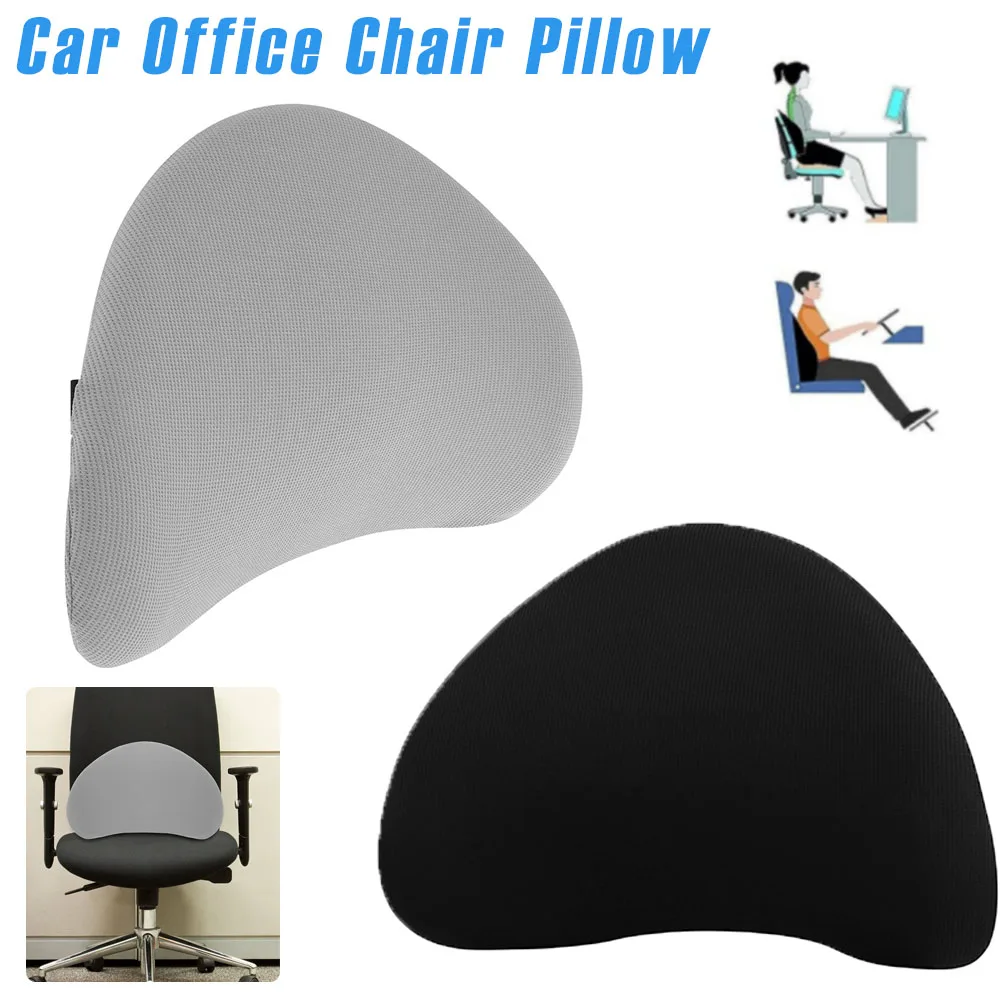 Büro-Lendenwirbelstützkissen, Memory-Schaum-Lendenkissen mit verstellbarer Gürtelschnalle, ergonomisches Stuhl-Rückenkissen für das Auto