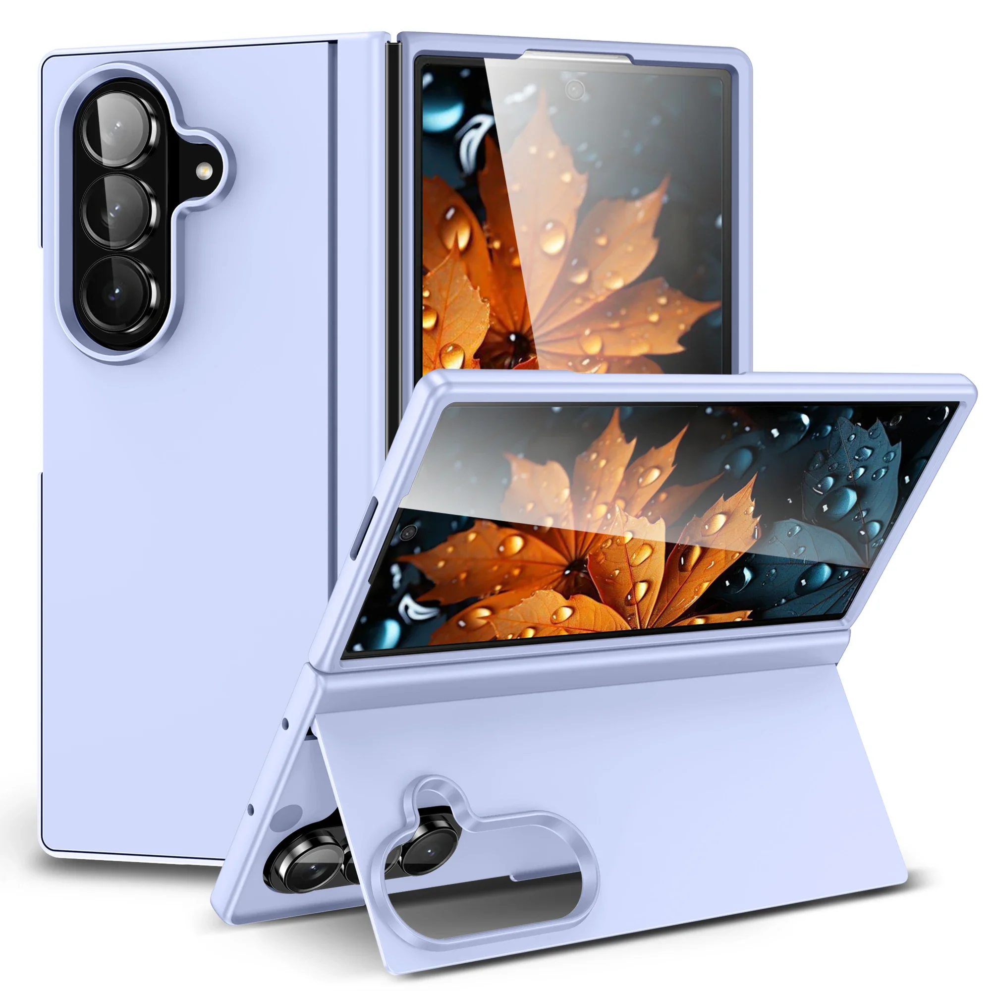 Skin Feel Invisible Bracket Case For Samsung Galaxy Z Fold 8 Ultra 7 6 5 4 3 ZFold8 5G Protection Plain Shockproof Cover