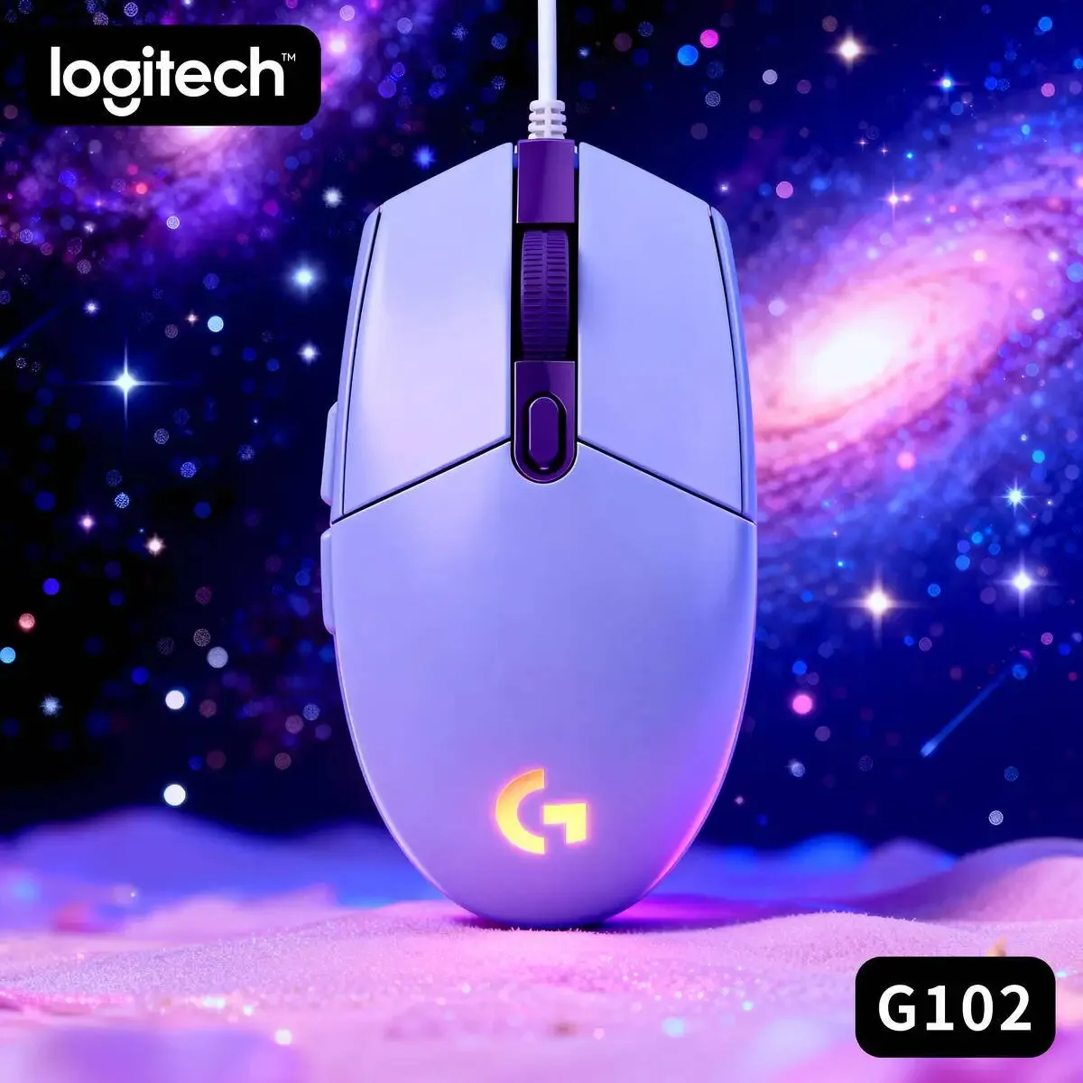 

Logitech G102 Игровая офисная мышь с двойной энергией: датчик HERO без теней + бесшумный микродвижение, не беспокойство людей