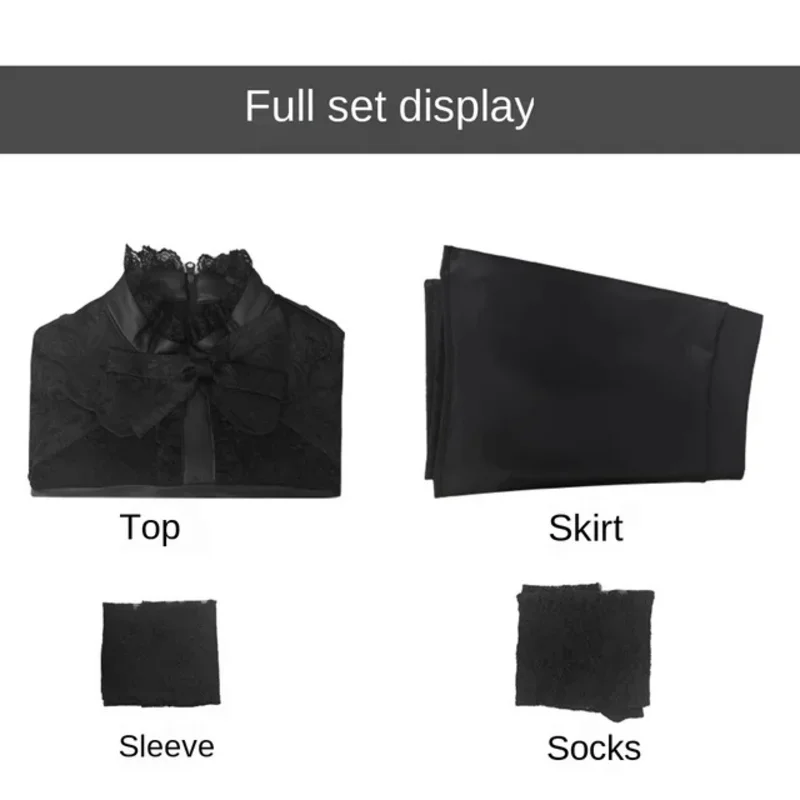 女性のためのレトロなコスプレコスチューム,女性のためのゲーム愛好家のためのコスチューム,人形,アニメ,9種類のキツネ,セクシーな衣装,ハロウィーンのユニフォーム,黒