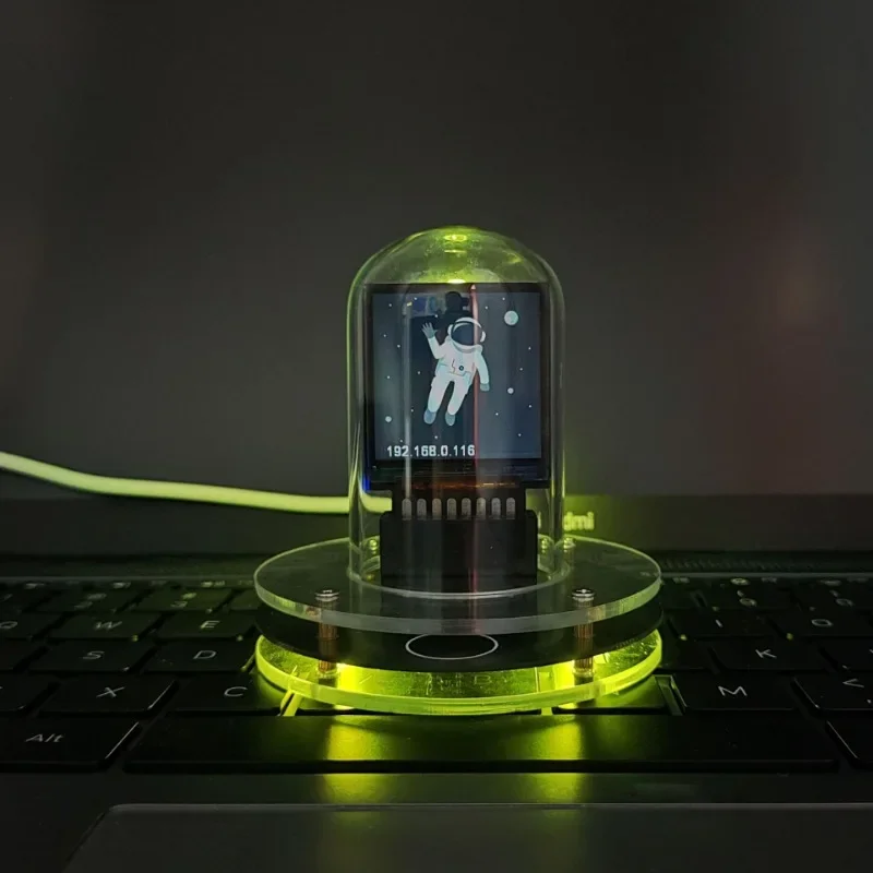 Cyberpunk Style Nixie Tube Clock Smart Wifi Network Automatically Updates Digital Computer Desktop Ornaments Night Light