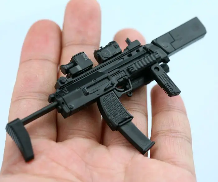 1:6 Scale MP7 Submachine Gun Double Form Plastic Assembled Firearm Puzzle Model for 12 Inch Action Figure Soldiers