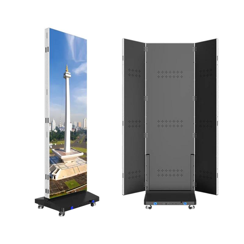 LEDHot Sale Floor Stand Digital Advertising Display Indoor Foldable Poster Screen