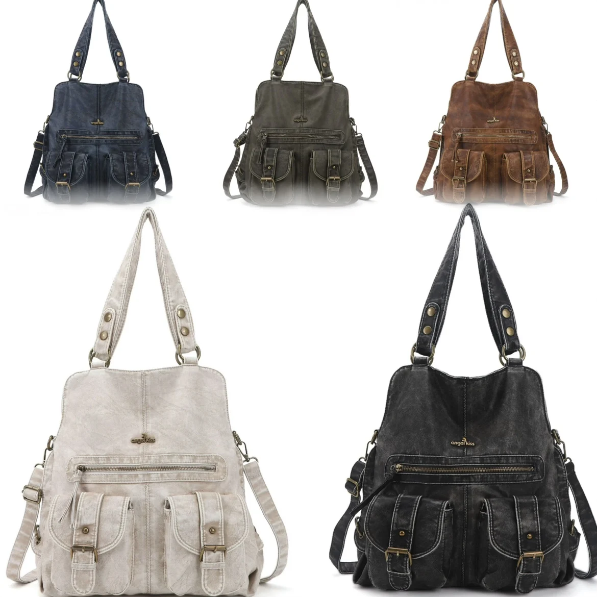 

Original Design Hot Girl Punk Niche Retro Casual Shoulder Crossbody Commuter Tote Bags for Women Hot Selling