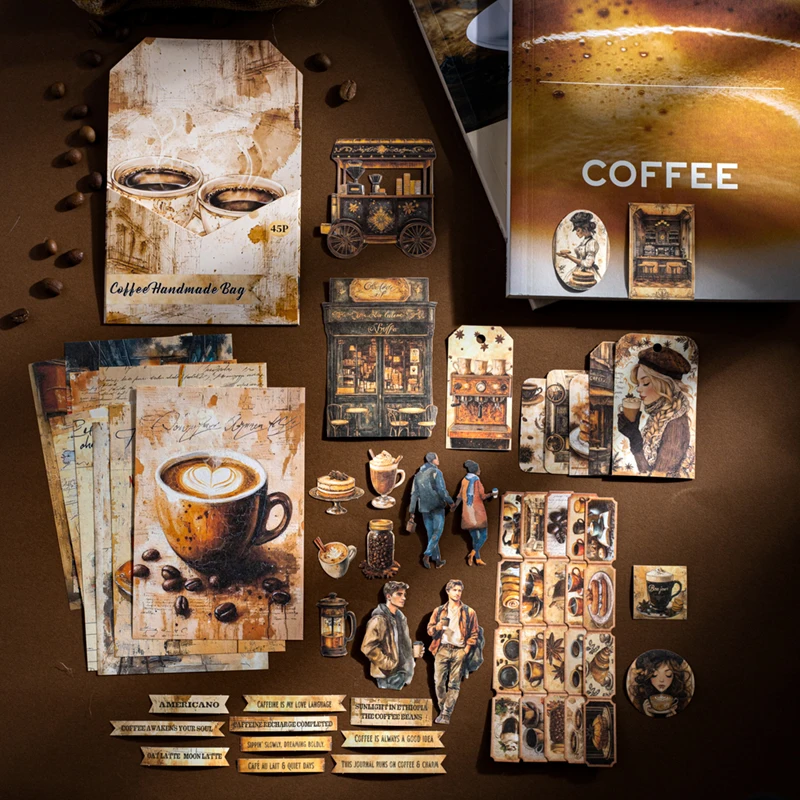 4packs/LOT Coffee tent bag Series series cute lovely creative decoration DIY paper memo pad