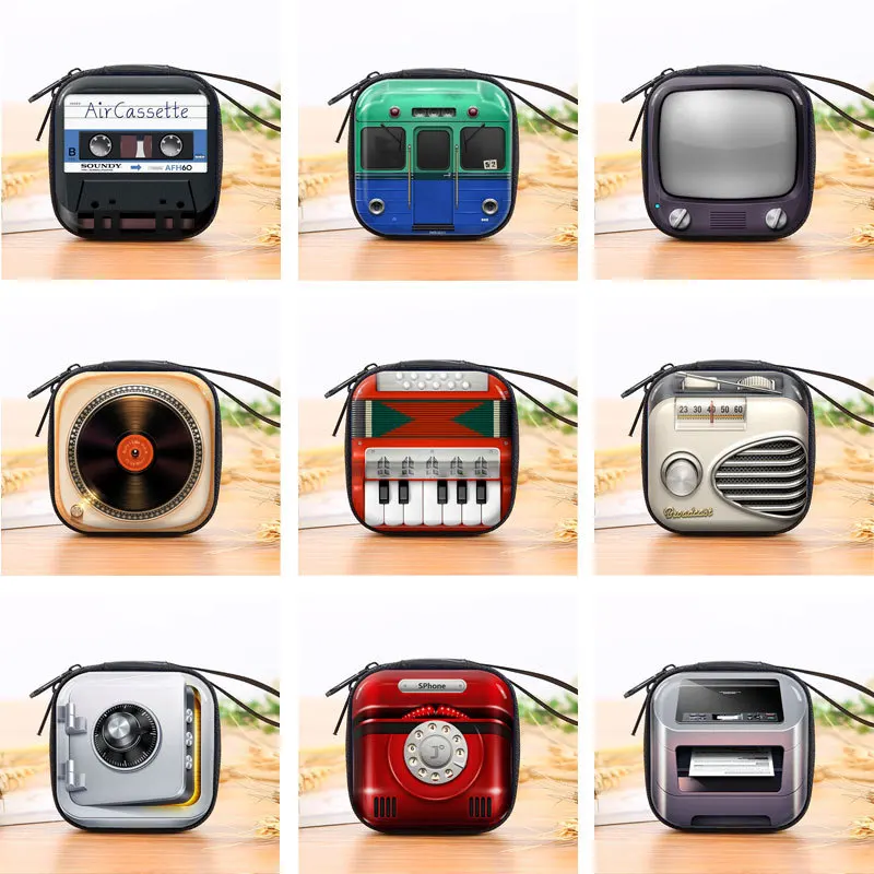1pcs Mini Portable Earphone Bag Coin Purse Headphone USB Cable Case Storage Box Wallet Carrying Pouch Bag Earphone