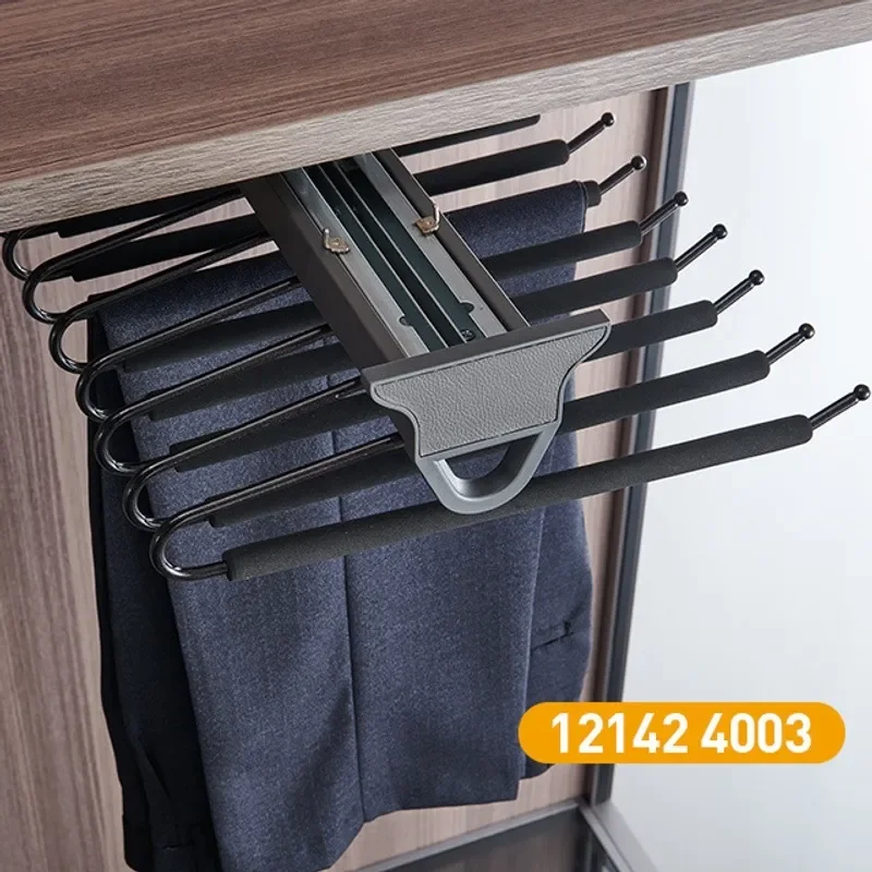 Non Slip Pants Hanger Space Saving Wardrobe Organizer Single Row Trousers Clip Rack Household Drying Holder For Jeans Skirts