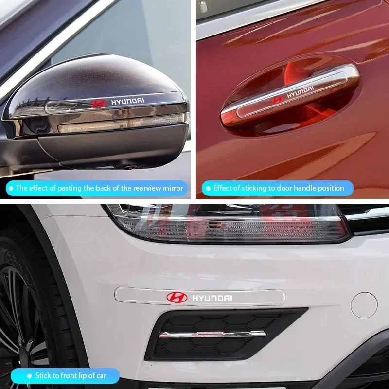 4 قطعة باب السيارة السلطانية طبقة حماية المضادة للخدش ملصقات السيارات لشركة هيونداي سوناتا إلنترا توكسون كريتا I30 Ix35 I40 IX20 سلع السيارات #6