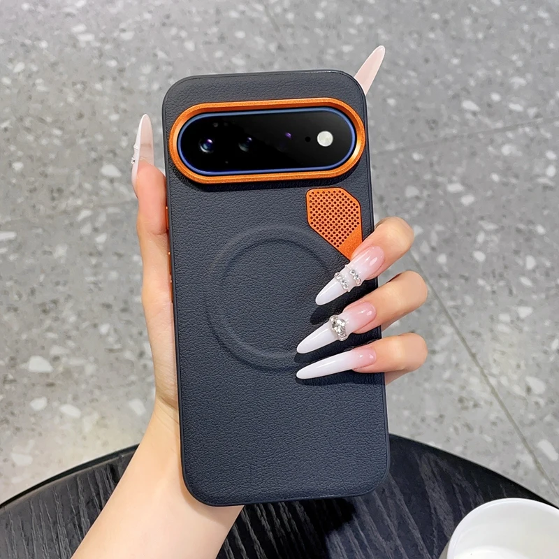 For Google Pixel 11 Pro XL 11 10 9 Pro XL Case Matte Leather Magnetic Wireless charging Shockproof Protection Cover Accessories