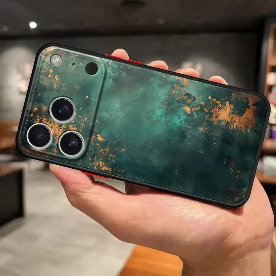 حافظة لهاتف آيفون 16e 15 Plus 17 16 Pro Max XS 13 Mini 11 17 Air 14 12 بتصميم ريترو رسٹ