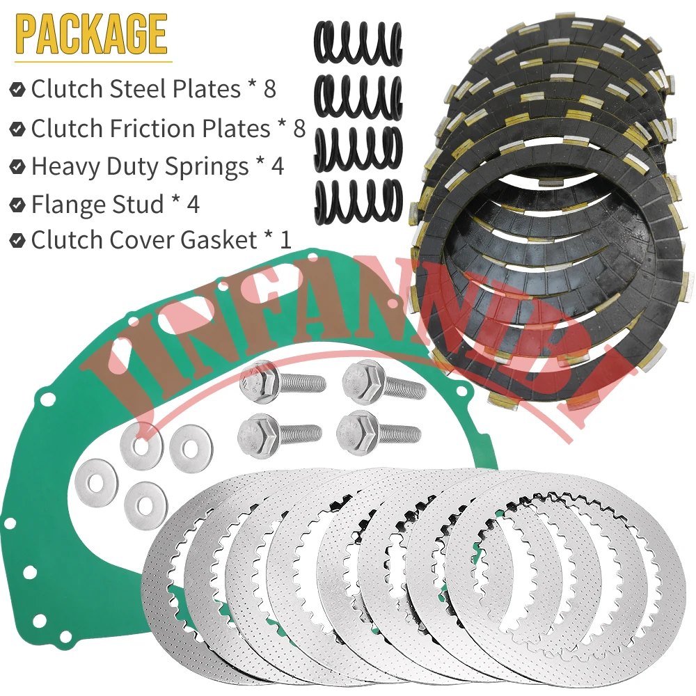 For Suzuki DR650SE 1996-2015 2016 2017 2018 2019 2020 2021 2022 Clutch Friction Steel Plates with Spring and Gasket Kit