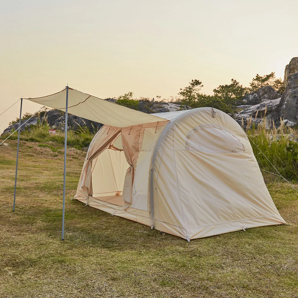 

4 Season Oxford Cabin Tent With Hand Pump Air Glamping Tents Easy Setup Waterproof and Windproof Inflatable Tent Outdoor Camping