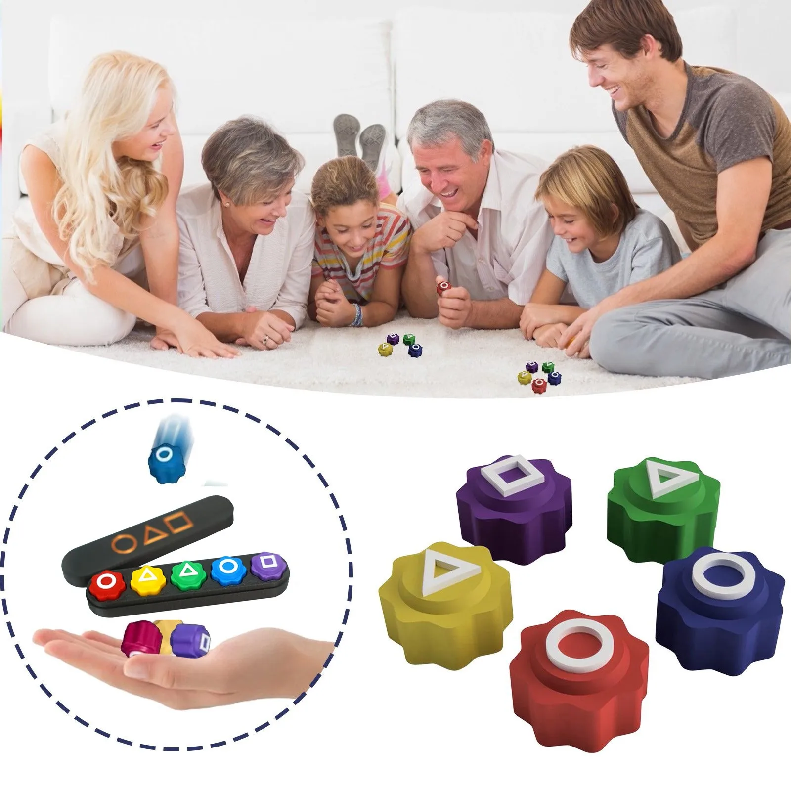 2025 New Minigame Toys, Stone Pebbles Set W/Round Case. Traditional Play Game Gifts，Minigame Grasping Stones