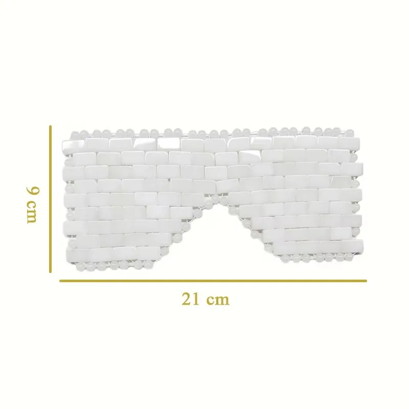 

White jade Eyes Mask Face Massager Roller Guasha Scraper Natural Stone Cold Therapy Eye Relaxing Facial Massage Sleep Tools