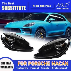 AKD Head Lamp for Porsche Macan LED Headlight 2014-2018 Headlights Macan DRL Turn Signal High Beam Angel Eye Projector Lens