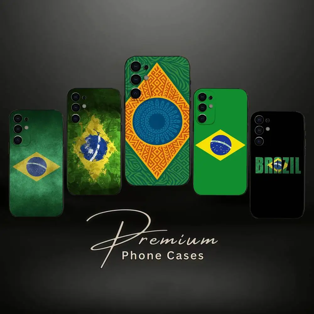 B-Brazil Phone Case Silicone Soft For Samsung S25,S24,S21,S22,S23,S30,Ultra,S20,Plus,Fe,Lite
