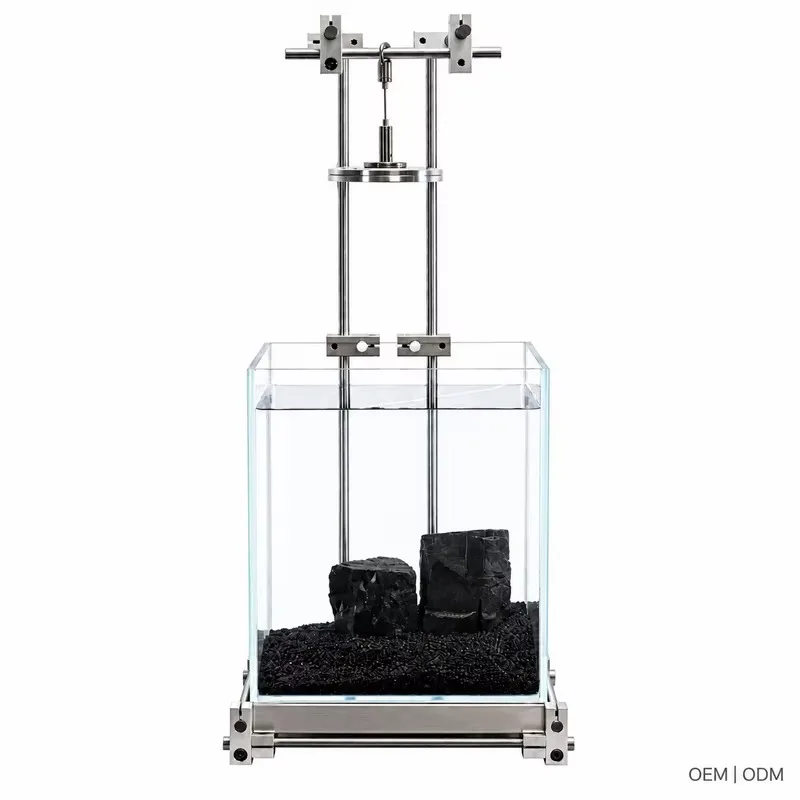 Ultra Clear Glass Fish Tank with Stainless Steel Inlet Outlet and External Filter Desktop Aquarium