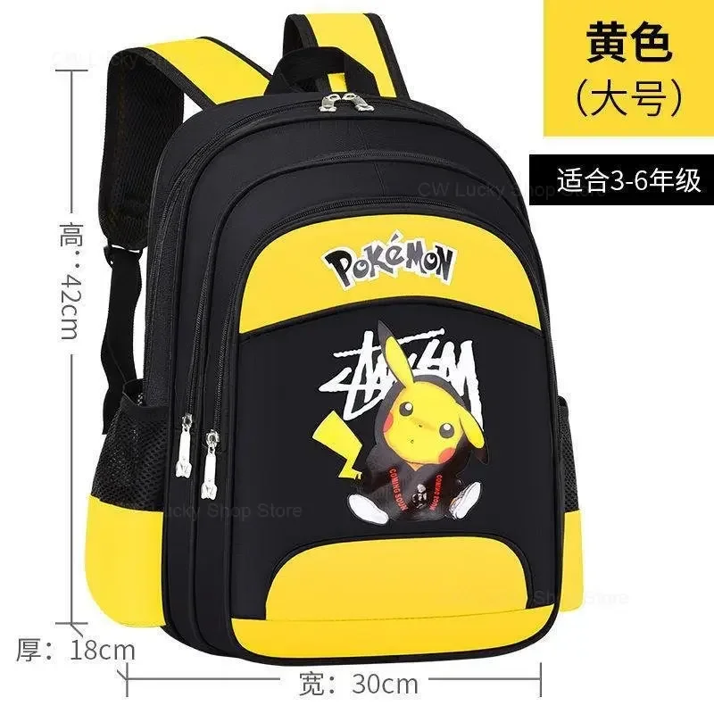 Pokemon Pikachu Tornister do szkoły podstawowej Cute Cartoon Oxford Chłopcy Plecak dziecięcy Space Schoolbag Wodoodporna, oddychająca torba