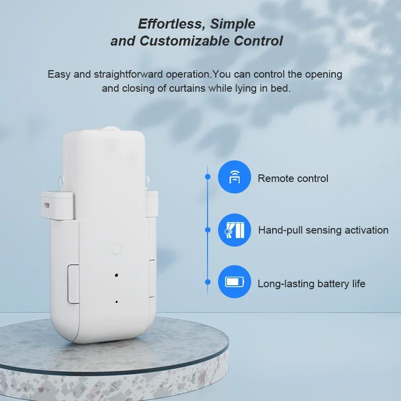 RF Remote Control Electric Curtain Motor Silent Automatic Curtain Driver for I/U/Roman Rod Track Smart Home Window Accessories
