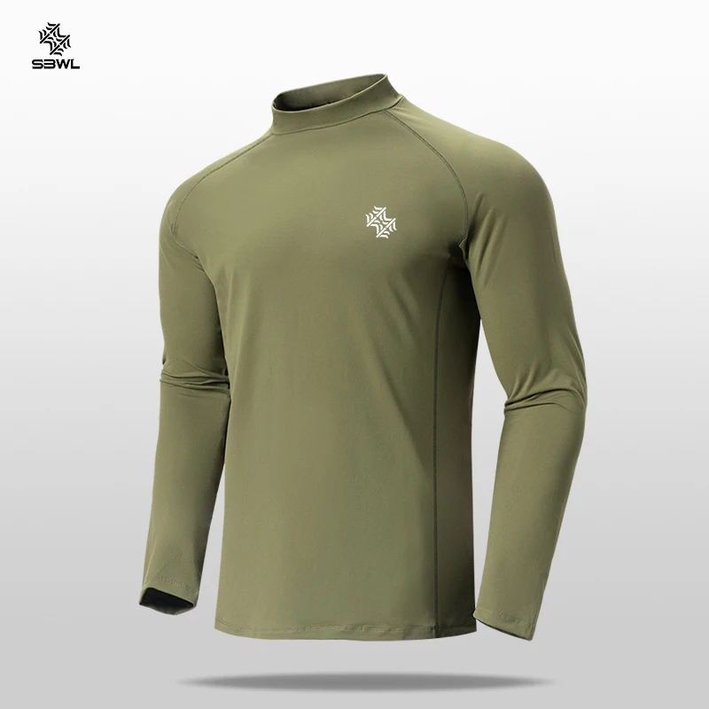 SBWL Men's high quality cycling hiking outdoor sports long sleeve T-shirt leisure speed dry running fitness sports clothing Tops