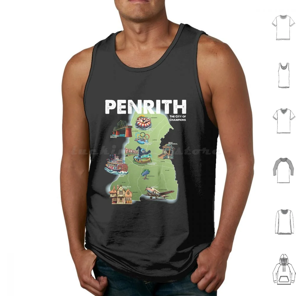 Penrith Landmarks Map-V1 Tank Tops Vest Sleeveless Penrith Penrithnsw Penrithcity Penrithlife Penrithregion Explorepenrith