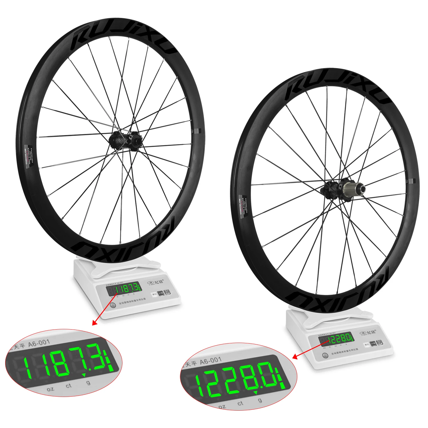 Gravel Rujixu Deep 45mm Mountainbike-Laufradsatz 700c /29-Zoll MTB-Räder Carbonfaser-Rohr Nabe Fahrrad-Scheibenbremse Aluminium-Laufrad – Detail 11