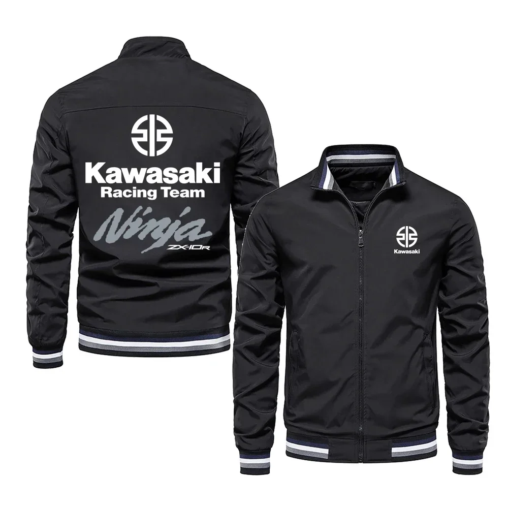 

Kawasaki Motorcycle Men Spring and Autumn New Windproof Jacket Outdoor Sports Cycling Jacket Coat