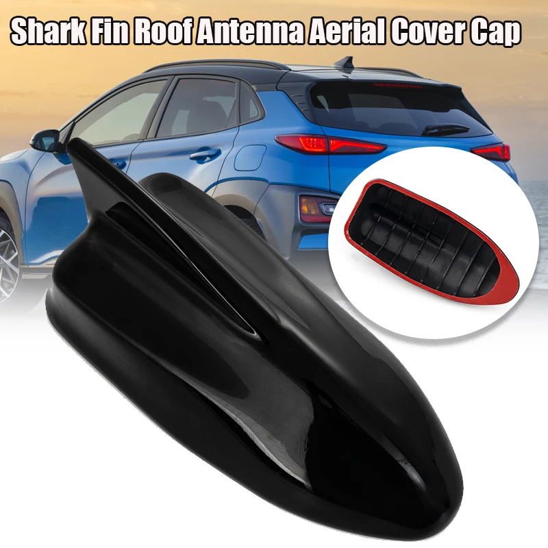 

Rhyming Shark Fin Antenna Cover For Hyundai Kona KIA Sorento 2018 2019 2020 Black Car Roof Aerial Cap Decorative Car Accessories