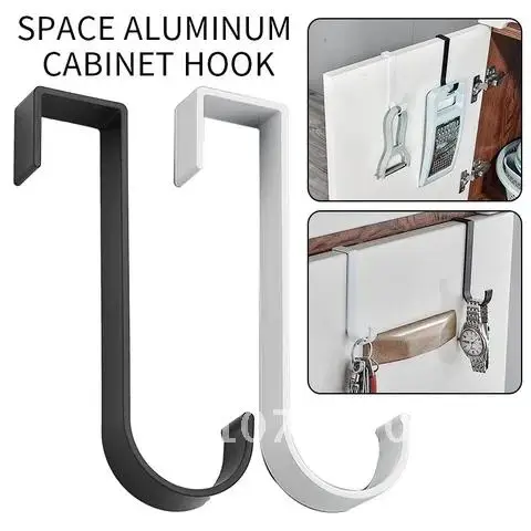 

Stainless Steel Over The Cabinet Door Hook Door Hangers Bathroom Kitchen Nail-Free Wall Mounted Coat Racks S-Type Door Hanger