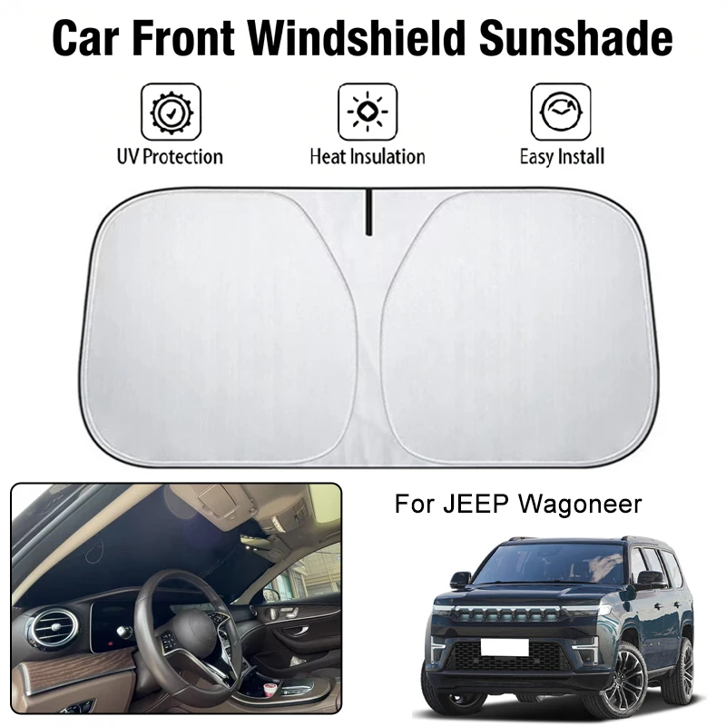 

Car Front Windshield Sunshade Cover For JEEP Wagoneer UV Block Heat Insulation Auto Interior Sun Protection Accessories