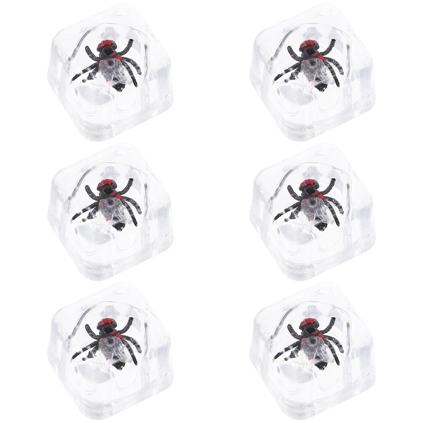 6 Pcs Tricky Ice Cube Bug Scary Toys Insect Interesting Cubes Plastic Fake Child