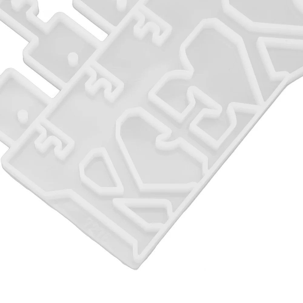 2Pcs Portable White Key Holder Mold Silicone Different Specifications Resin Casting Mold Keychain Pendant Mold Keychain Making