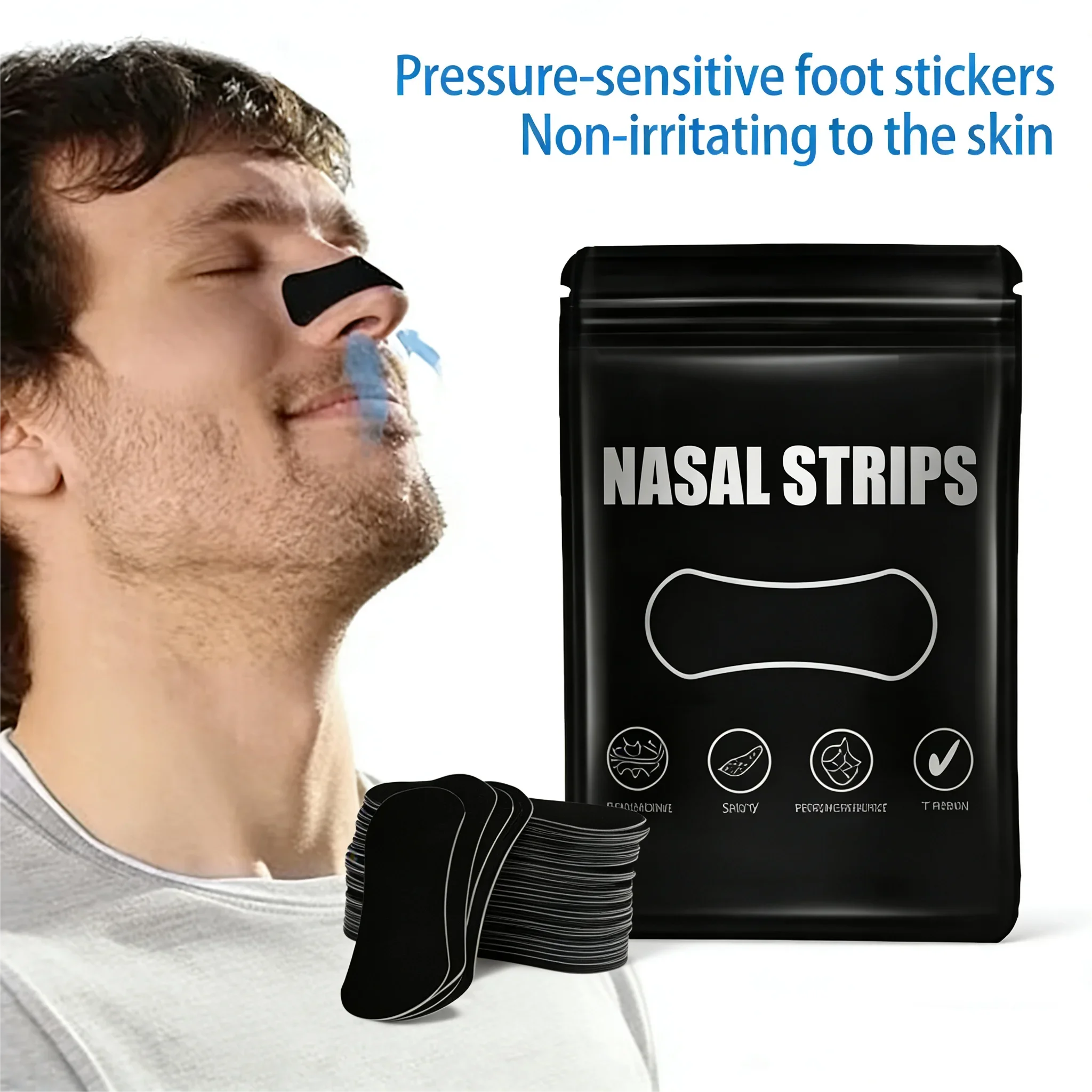 

Sleep Nasal Strips Set Anti Snoring Nose Strips Breathable Comfortable Improve Breathe Nose Patch Sleep Aid