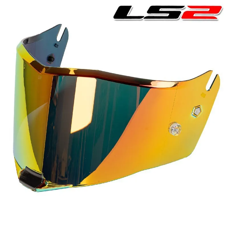 Visera para casco de motocicleta LS2 FF805 Original, cascos ls2 THUNDER, protector de lente dorado transparente con accesorios antiniebla para motocicleta