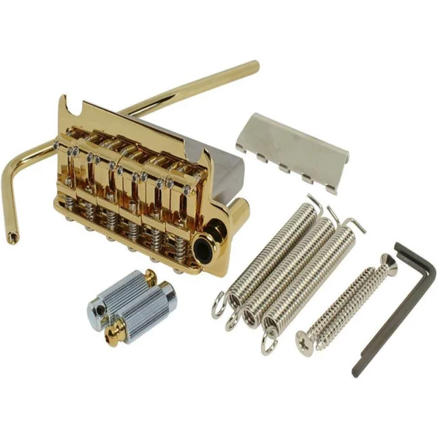 

cnc machining custom service 2-Point Tremolo Bridge With Steel Block Gold Guitar parts