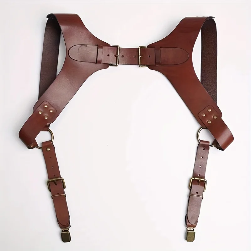 American holster pants clip pure cowhide fashion men\'s anti-drop shoulder strap underarm side clip back strap