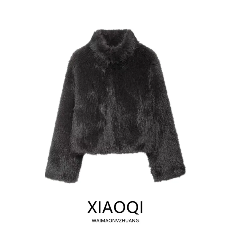 

Женское пальто ort, осень 2023, новинка Sle, универсальная женская верхняя одежда с эффектом искусственного меха, универсальная женская верхняя одежда