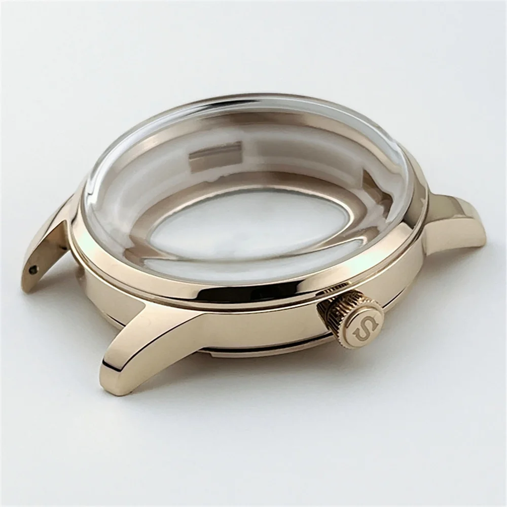 

39.5mm Silver/Rose Gold Stainless Steel Case, for NH35 NH36 4R35A 4R36A Movement, Fits 35mm Watch Dial Accessories