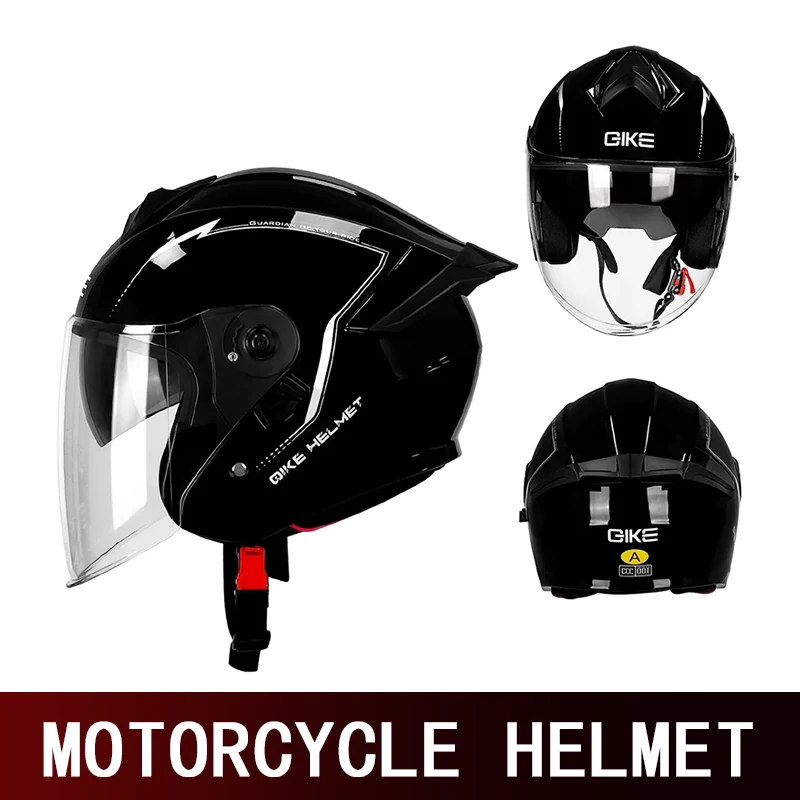 The new DOT certified double-lens retro motorcycle helmet keeps warm and windproof in winter, and the pedal of three-quarter hel