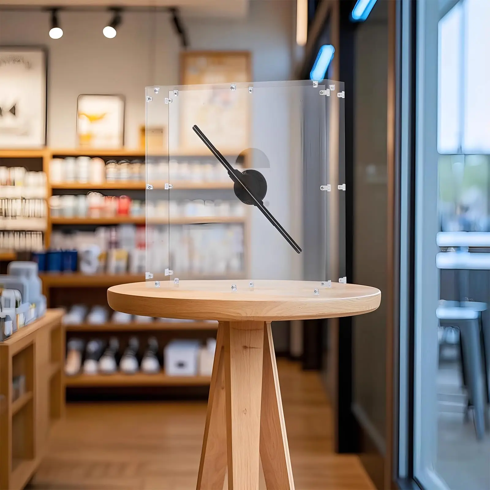 

42 см 3D голограмма вентилятор проектор рекламный дисплей HD светодиодный дисплей для рождественской елки с Wi-Fi Bluetooth пульт дистанционного управления 1500 видео библиотека