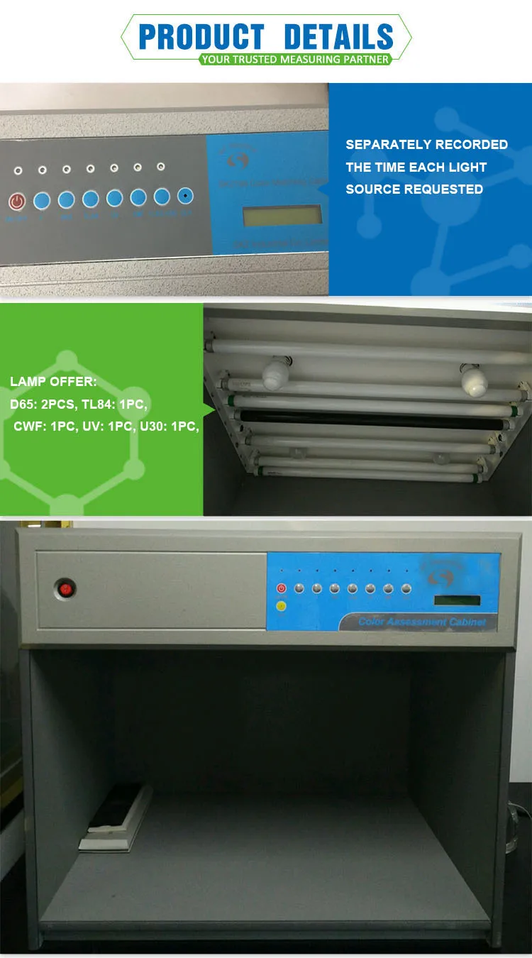 

2026SKZ199 Color Matching Cabinet Colour Matching Light Box D65 UV Light Sources for Textile Printing Leather Quality Control