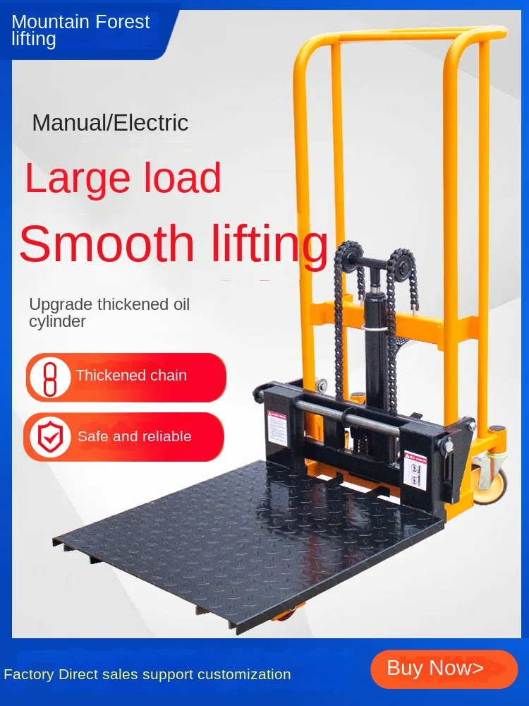 Zc Manual Mini Forklift Household Small Hydraulic Lift Hand Push Lift Truck Loading and Unloading Truck