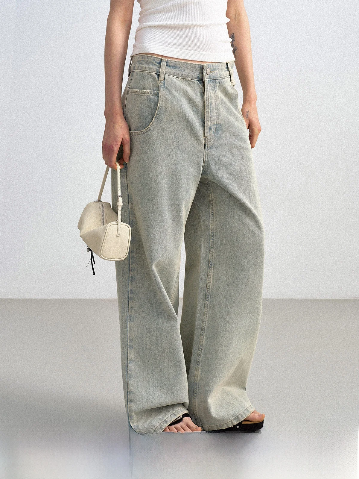 

Джинсы Red Lotus Vine Enthusiastic Vintage из хлопка, широкие, с высокой талией, прямого кроя, весна-лето, женские, облегающие