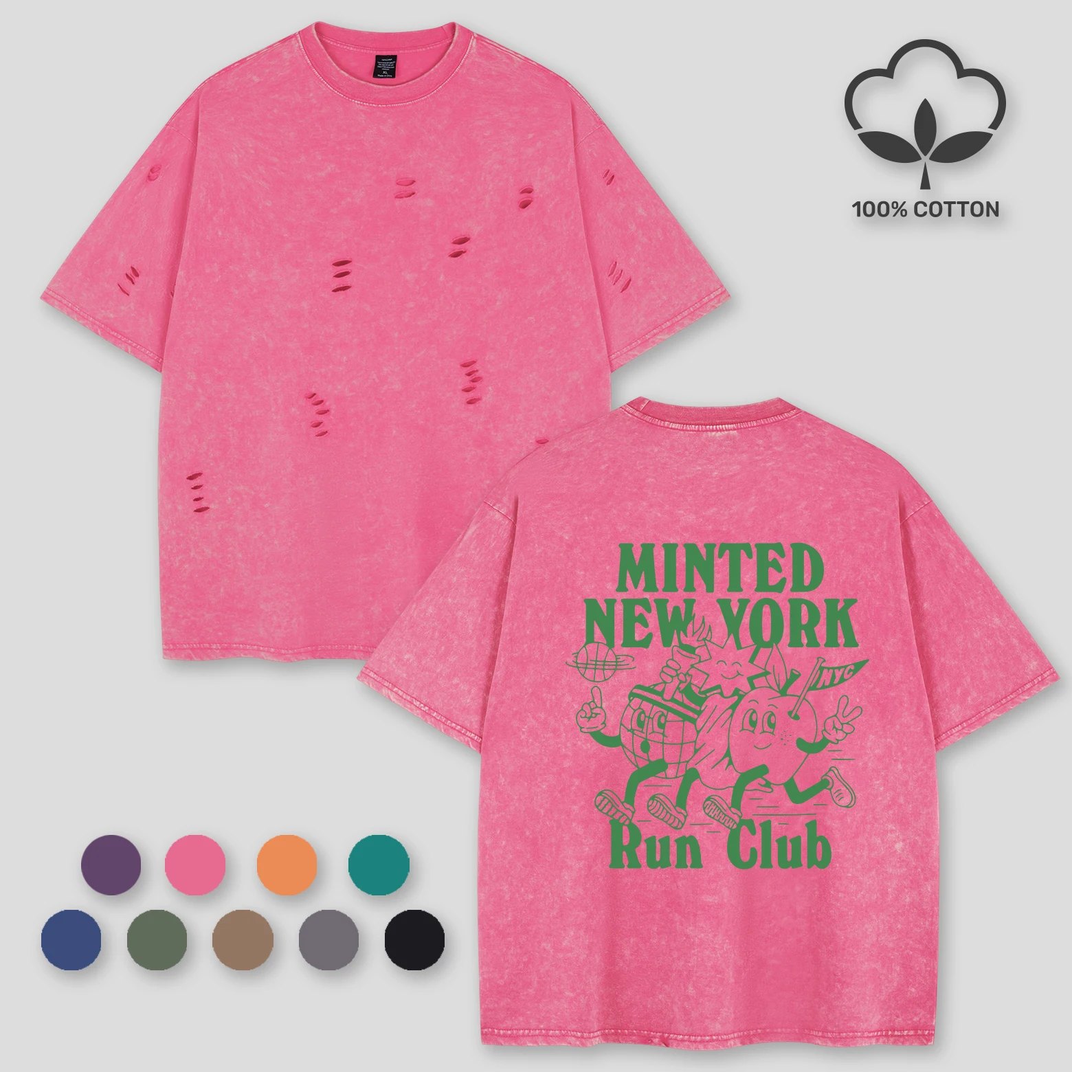 Minted New York Run Club Print – Une T-shirt Élégant, Confortable et Idéal pour les Randonneurs et les Amateurs de Streetwear