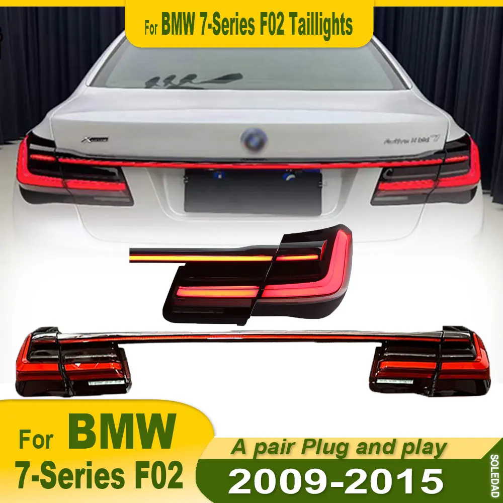 A set Car LED Tail lights For BMW 7 Series 2009-2015 F01 F02 Upgraded To G12 Style Taillights Plug And Play Car Accessories